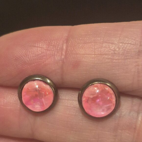 Pink Dot Earrings - Picture 1 of 1